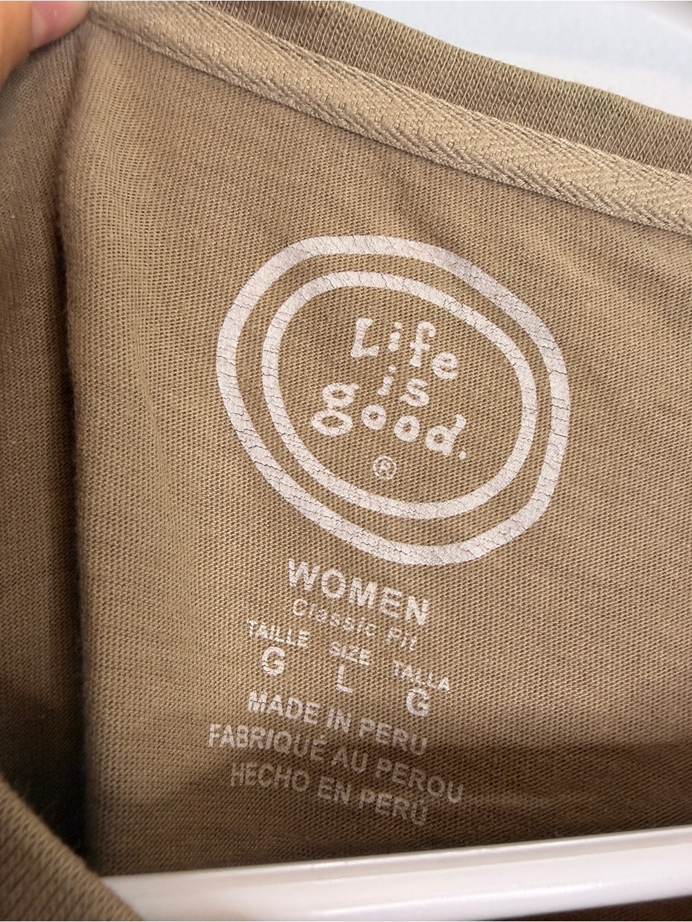 Life Is Good Tan Tee Jeep Off ROADING Graphic Womens Large - Picture 3 of 6